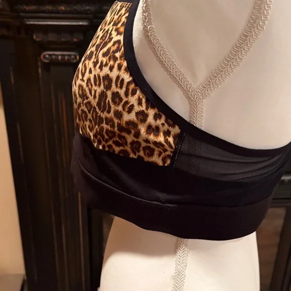Fabletics Black and Leopard Sports Bra - Picture 3 of 3